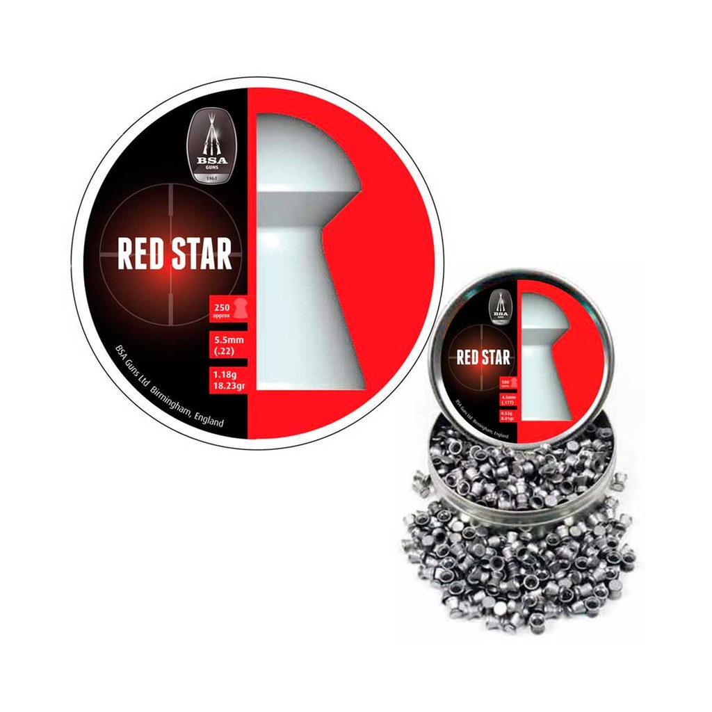 Comprar Perdigones Bsa Red Star 5.5Mm 250Pcs Plata
