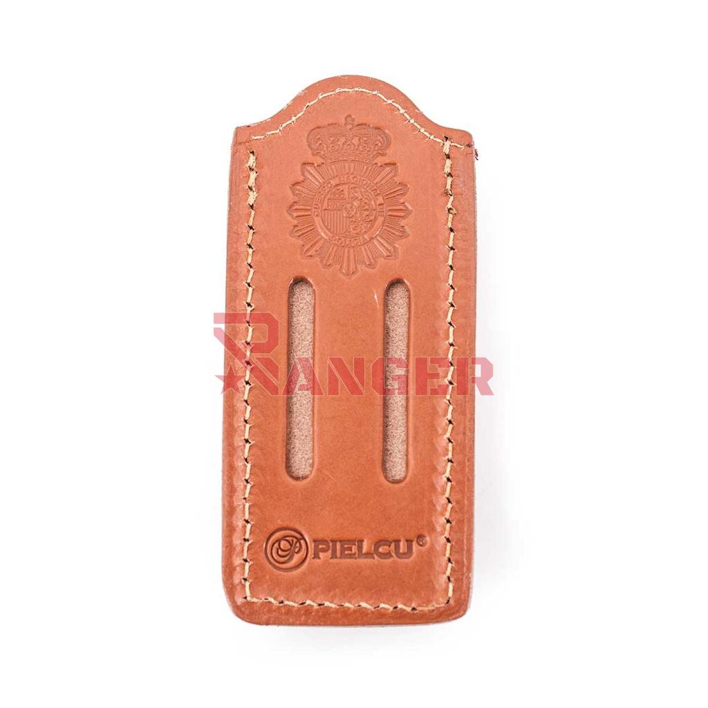 FUNDA CARGADOR CUERO MARRON