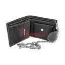 CARTERA PIEL AGUILA CADENA CREMALLERA NEGRA