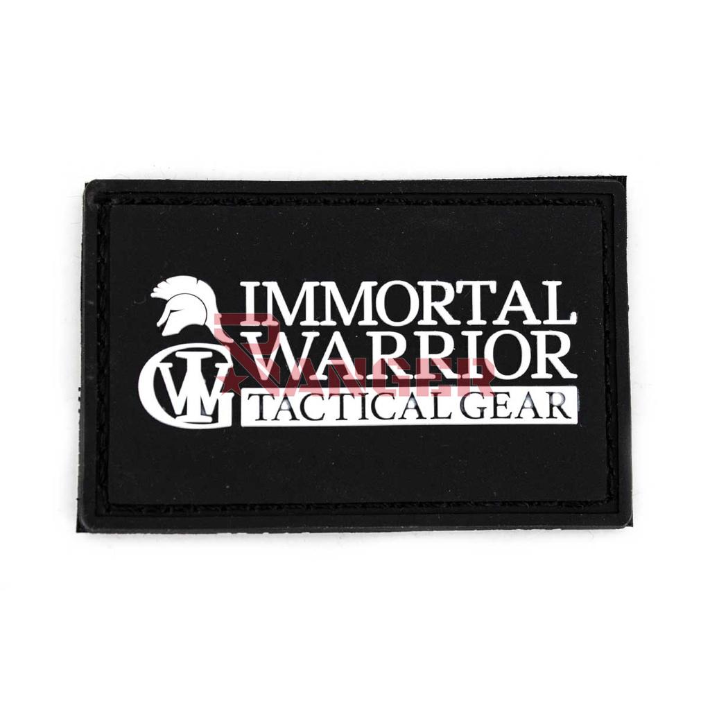 PARCHE PVC IMMORTAL WARRIOR NEGRO-BLANCO