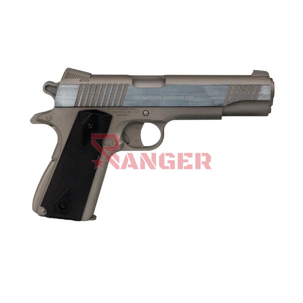 PISTOLA THOMPSON 1911 4.5MM CO2 PLATA-NEGRA