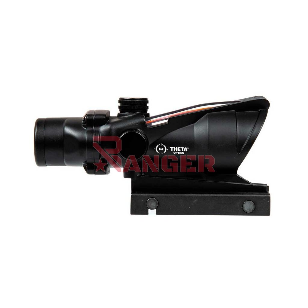 VISOR MAGNIFICADOR TETHA OPTICS 4x32 REDFIBER NEGRO