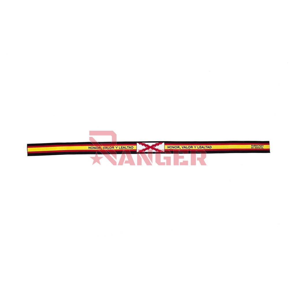 PULSERA CINTA BANDERA ESPAÑA BORGOÑA NEGRA