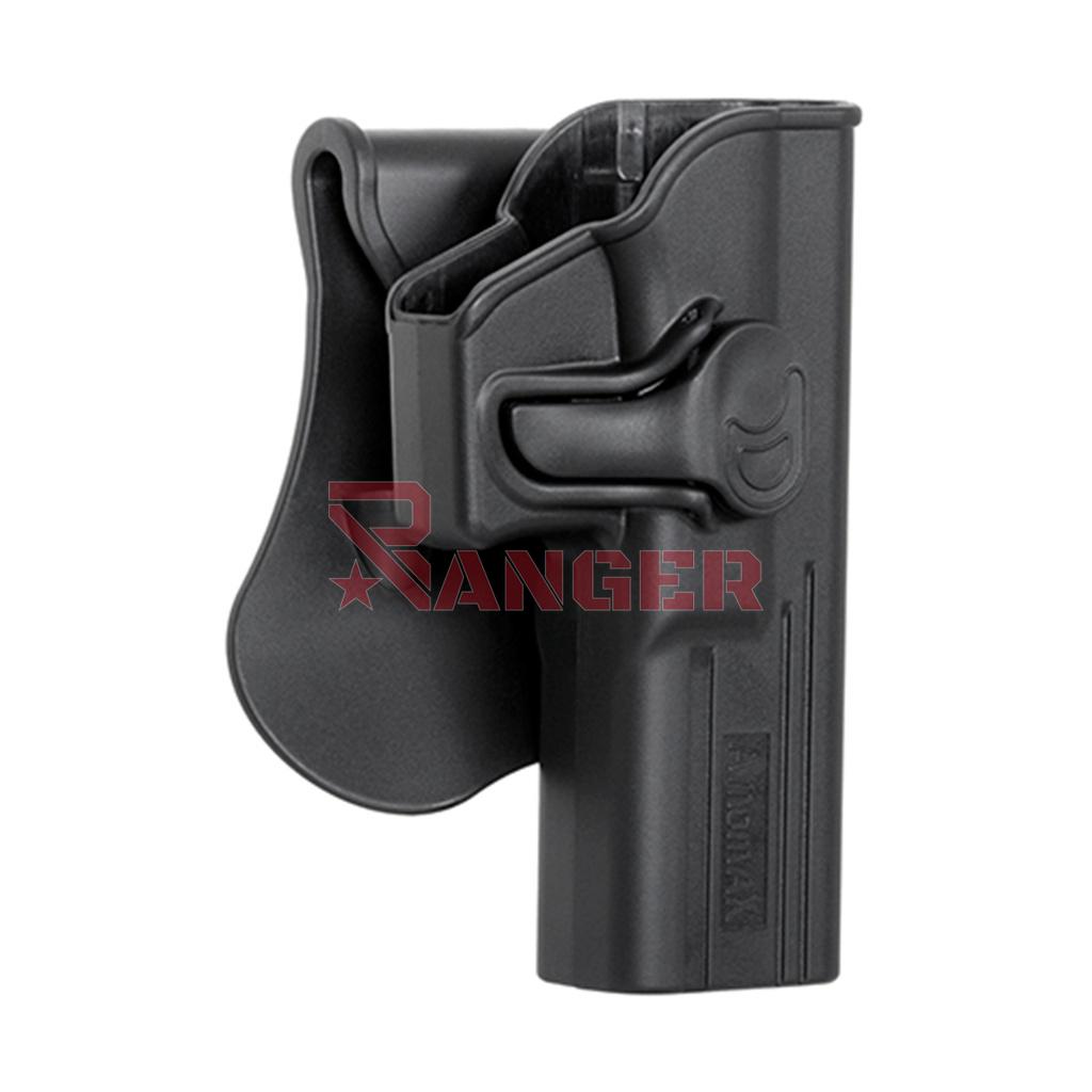 FUNDA PISTOLA RIGIDA AMOMAX GLOCK 17 NEGRA