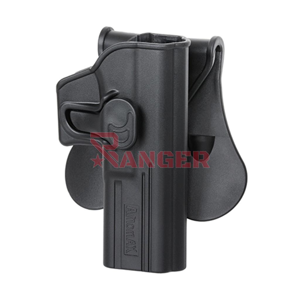 FUNDA PISTOLA RIGIDA AMOMAX GLOCK 17 NEGRA