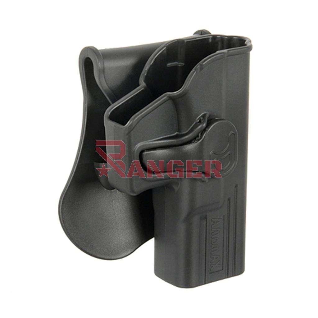 FUNDA PISTOLA RIGIDA AMOMAX GLOCK 19 NEGRA
