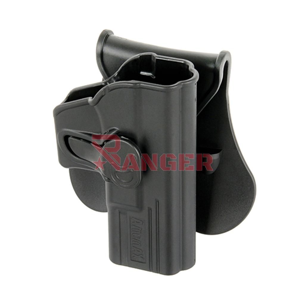 FUNDA PISTOLA RIGIDA AMOMAX GLOCK 19 NEGRA