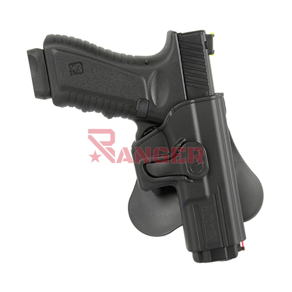 FUNDA PISTOLA RIGIDA AMOMAX GLOCK 19 NEGRA