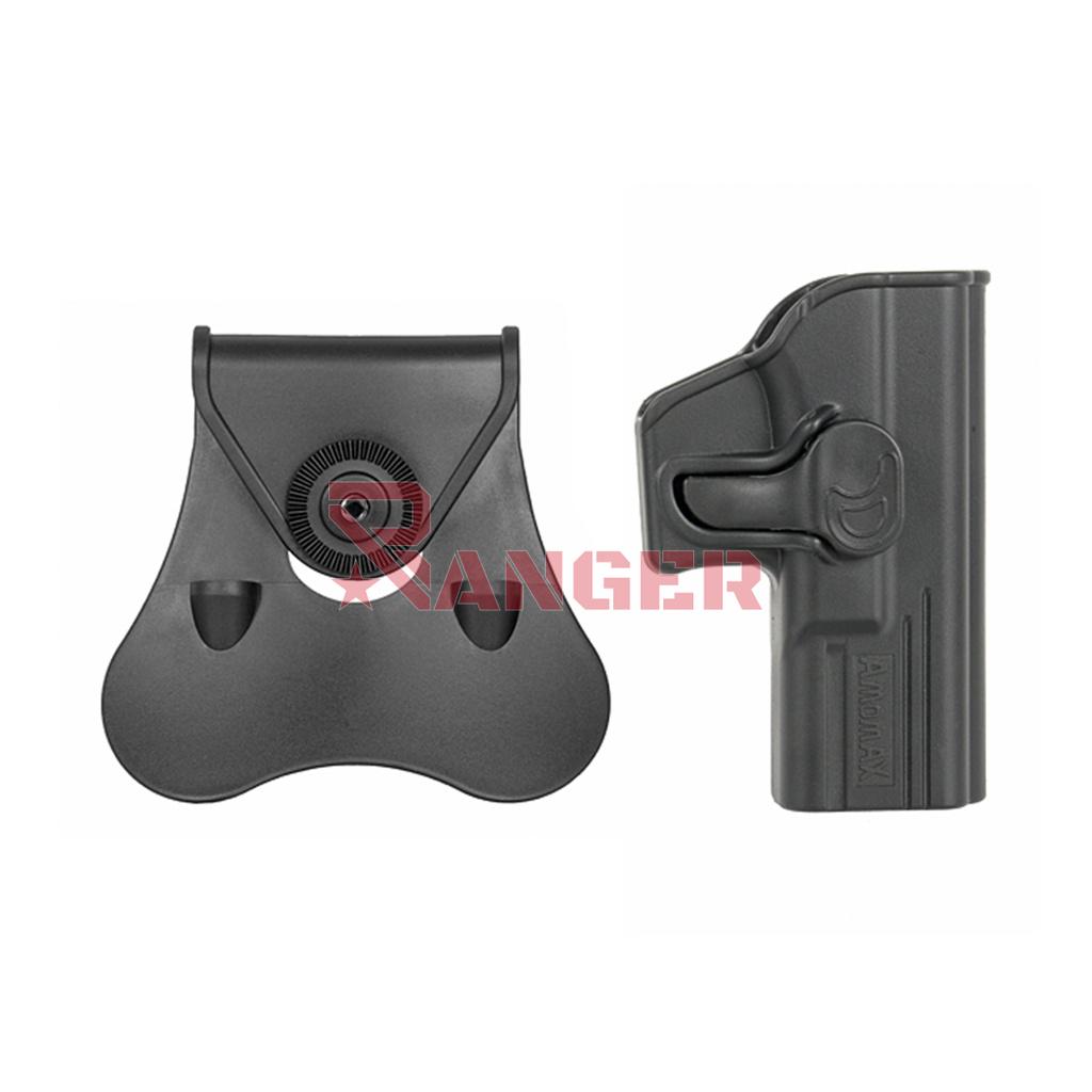 FUNDA PISTOLA RIGIDA AMOMAX GLOCK 19 NEGRA