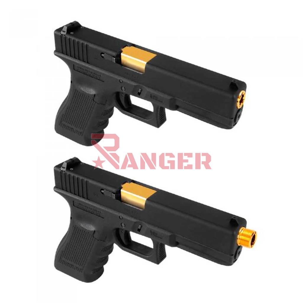 CAÑON EXTERNO ROSCADO LAYLAX/NINE BALL GLOCK 17 UMAREX NON RECOILING DORADO