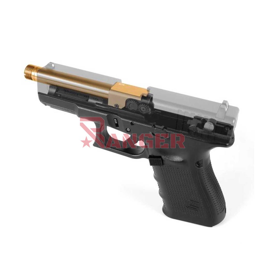 CAÑON EXTERNO ROSCADO LAYLAX/NINE BALL NON RECOIL GLOCK 19 DORADO