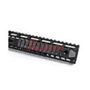 RAIL METAL 11 HUECOS M-LOK/KEYMOD ALUMINIO NEGRO