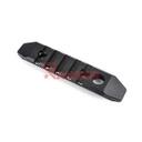 RAIL METAL 5 HUECOS M-LOK/KEYMOD ALUMINIO NEGRO