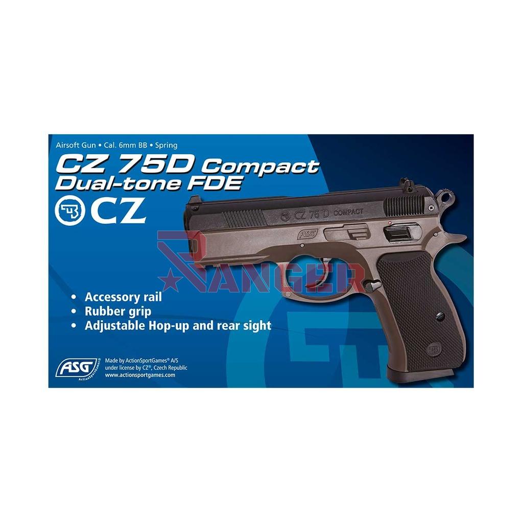PISTOLA ASG CZ 75D COMPACT MUELLE NEGRO-TAN