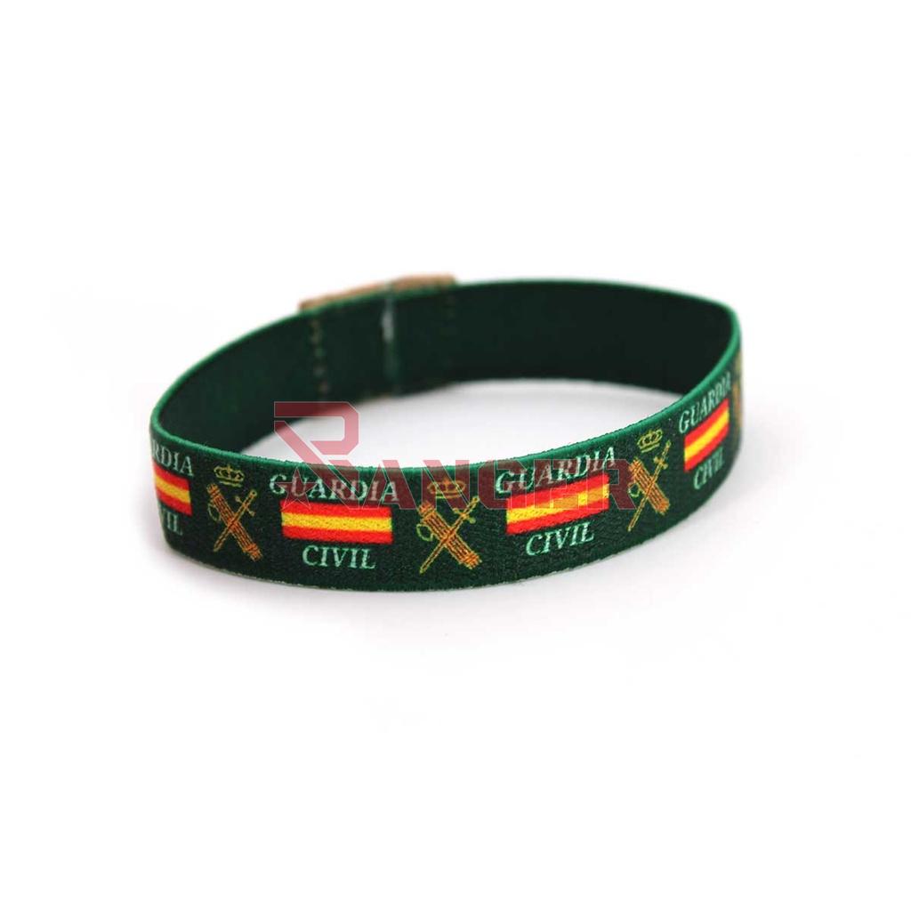 PULSERA ELASTICA GUARDIA CIVIL VERDE