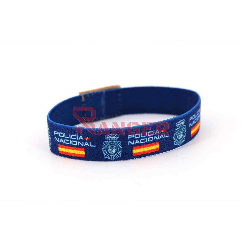 PULSERA ELASTICA POLICIA NACIONAL AZUL