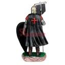 FIGURA TEMPLARI0 BANDERA Y ESCUDO 8 CM NEGRA
