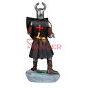FIGURA TEMPLARI0 MAZA Y ESCUDO 18 CM NEGRA