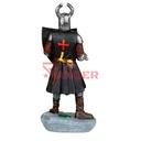FIGURA TEMPLARIO MAZA Y ESCUDO 8 CM NEGRA