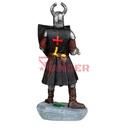 FIGURA TEMPLARIO MAZA Y ESCUDO 12 CM NEGRA