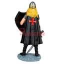 FIGURA TEMPLARIA ESPADA Y ESCUDO 18 CM NEGRA