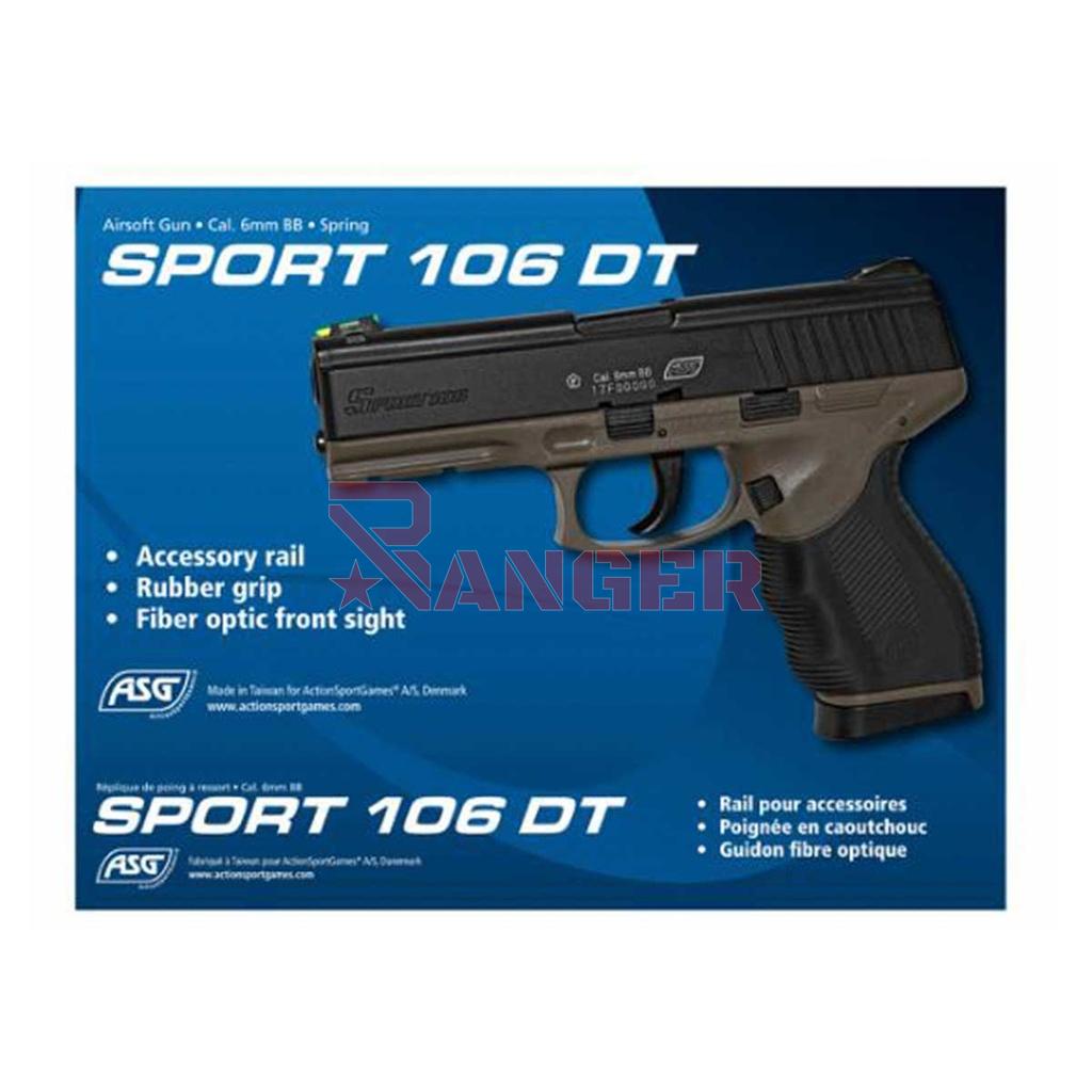 PISTOLA ASG SPORT 106 DT MUELLE NEGRO