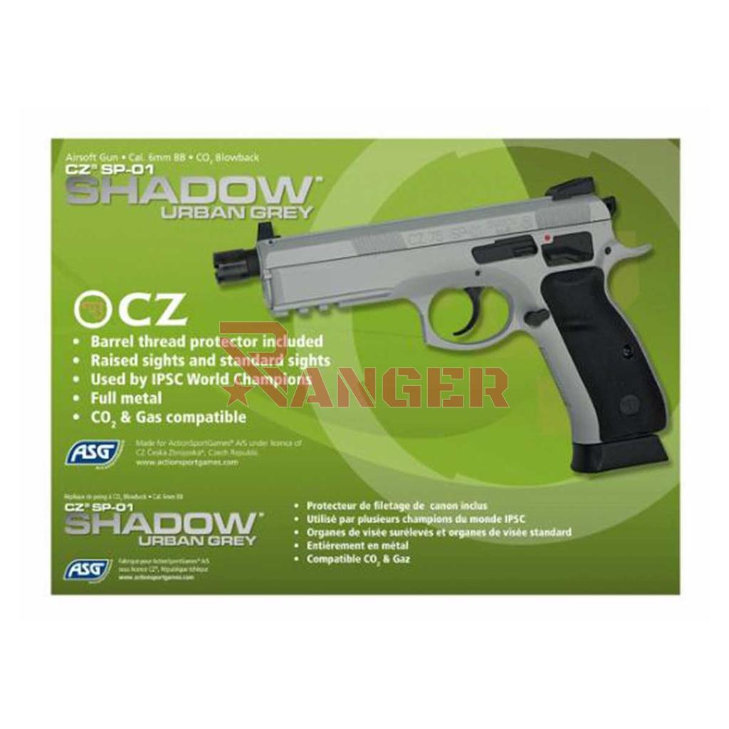 PISTOLA ASG CZ SP-01 SHADOW URBAN GREY GAS/CO2 GRIS