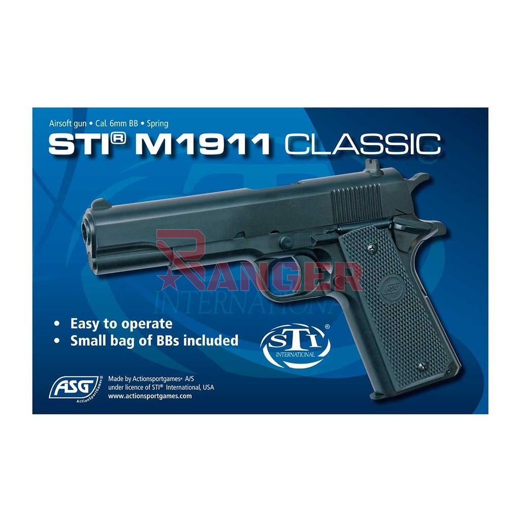 PISTOLA ASG STI M1911 MUELLE NEGRO