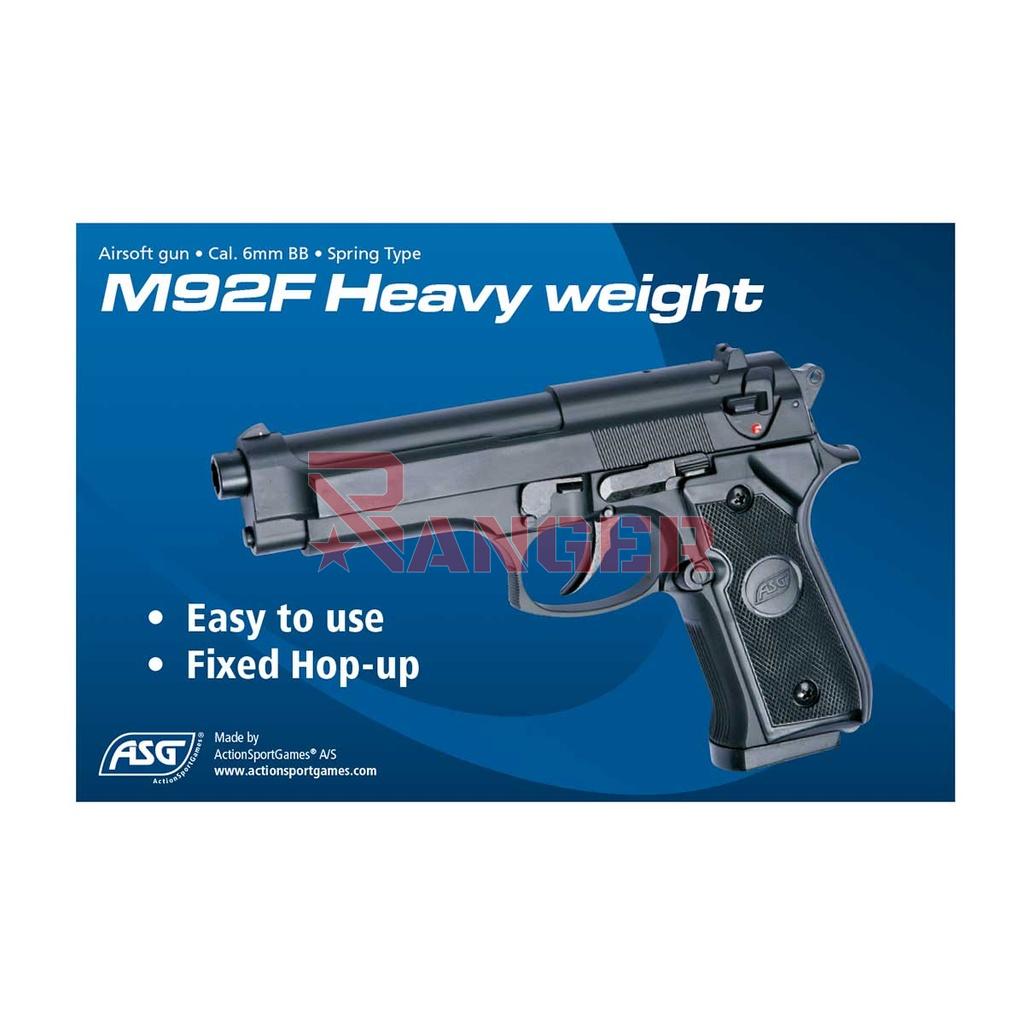 PISTOLA ASG M92F HEAVY WEIGHT MUELLE NEGRO