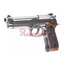 PISTOLA WE M92 SPS FULL METAL PLATA