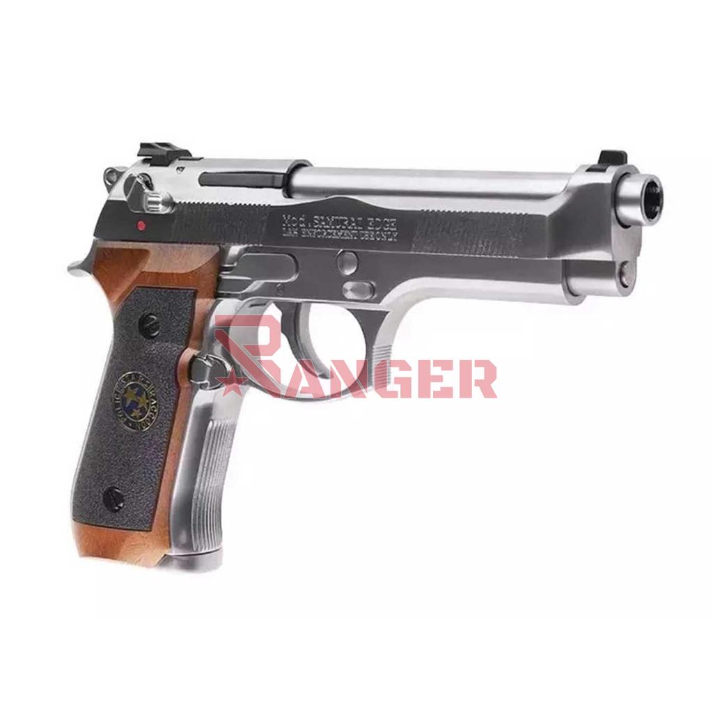 PISTOLA WE M92 SPS FULL METAL PLATA