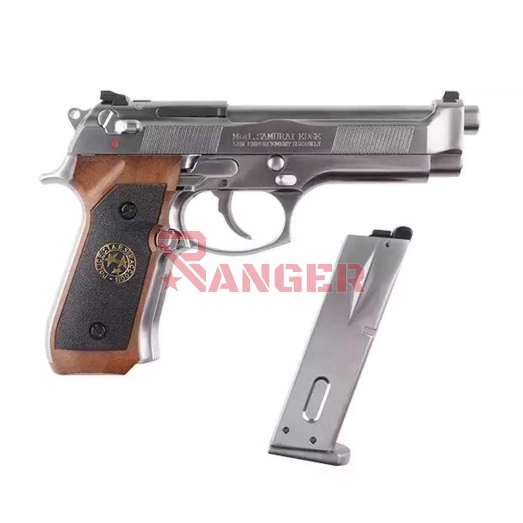 PISTOLA WE M92 SPS FULL METAL PLATA