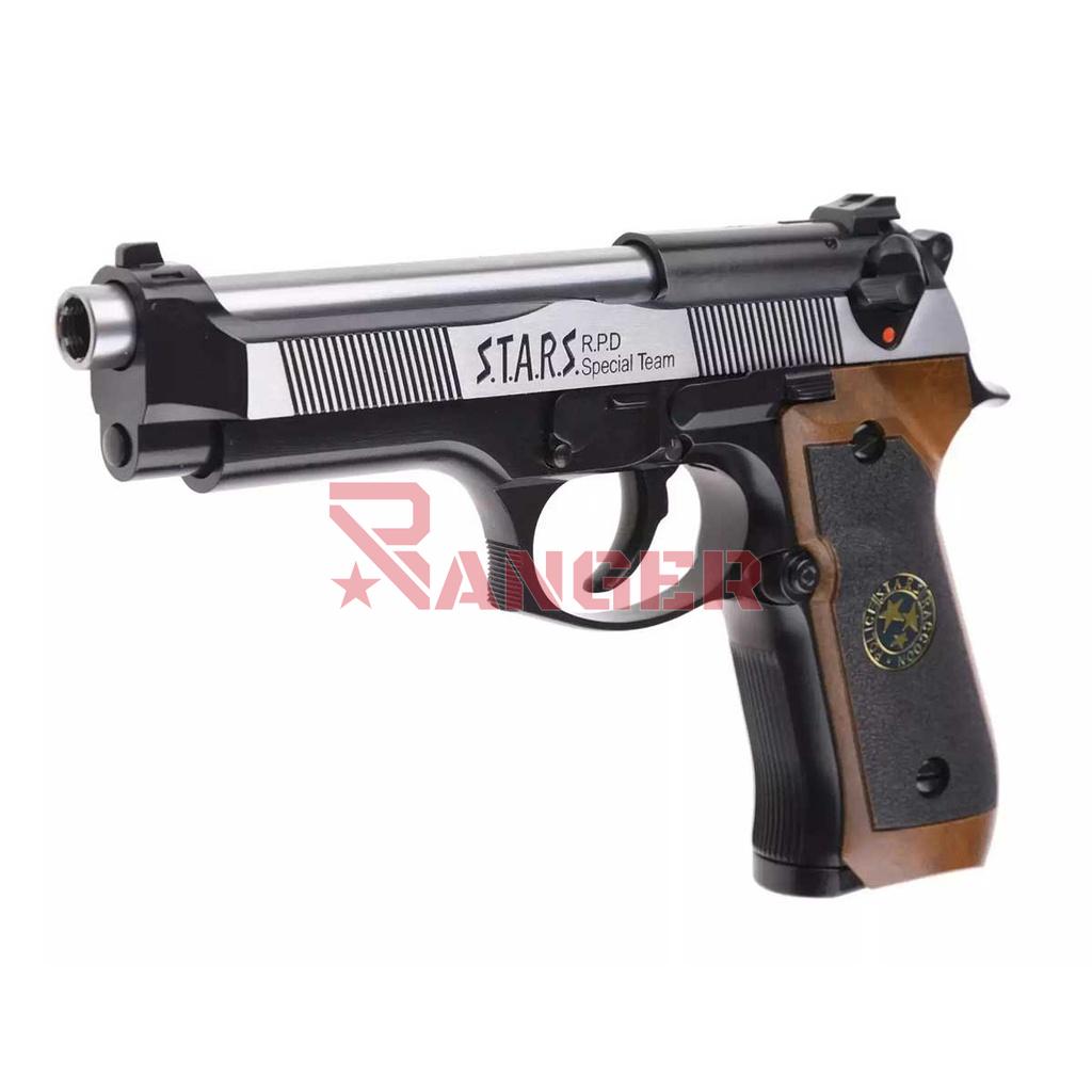 PISTOLA WE M92 SPS FULL METAL NEGRO-PLATA