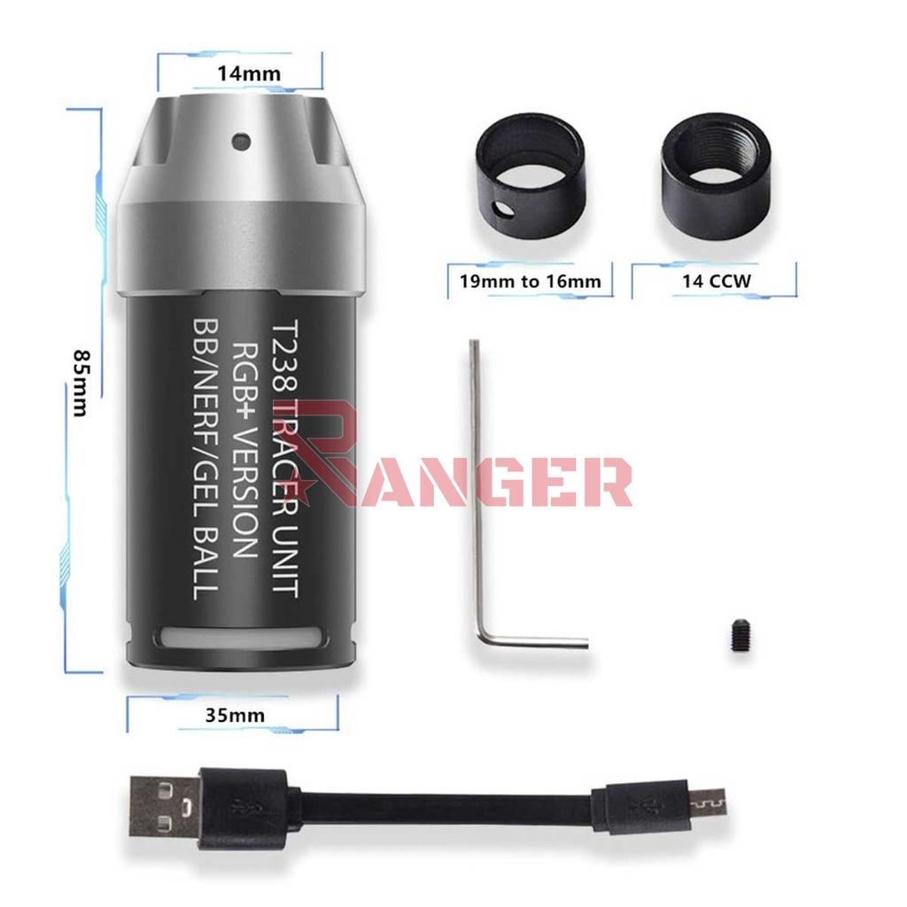 SILENCIADOR TRAZADOR T238 UNIT RGB NEGRO