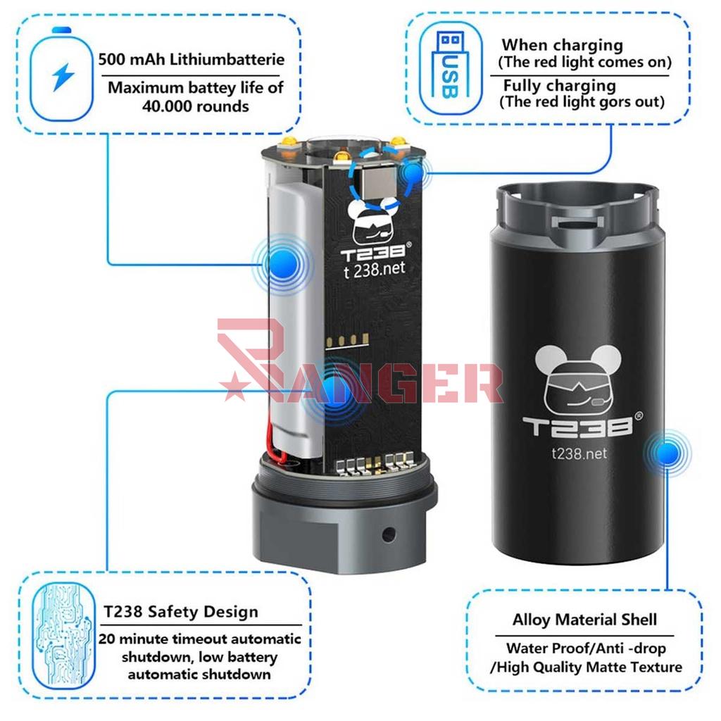 SILENCIADOR TRAZADOR T238 SPITFIRE NEGRO