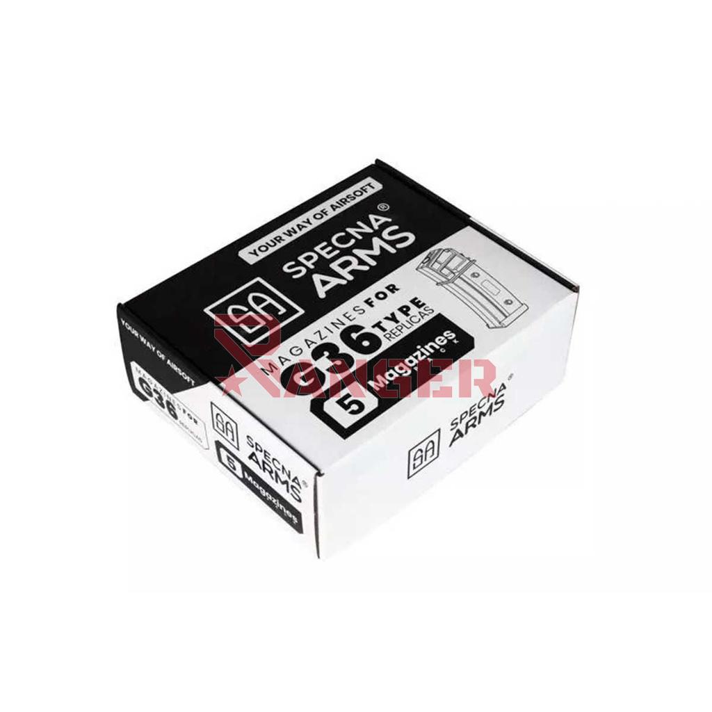 CARGADOR FUSIL G36 SPECNA ARMS MID-CAP 120RDS 5PCS NEGRO