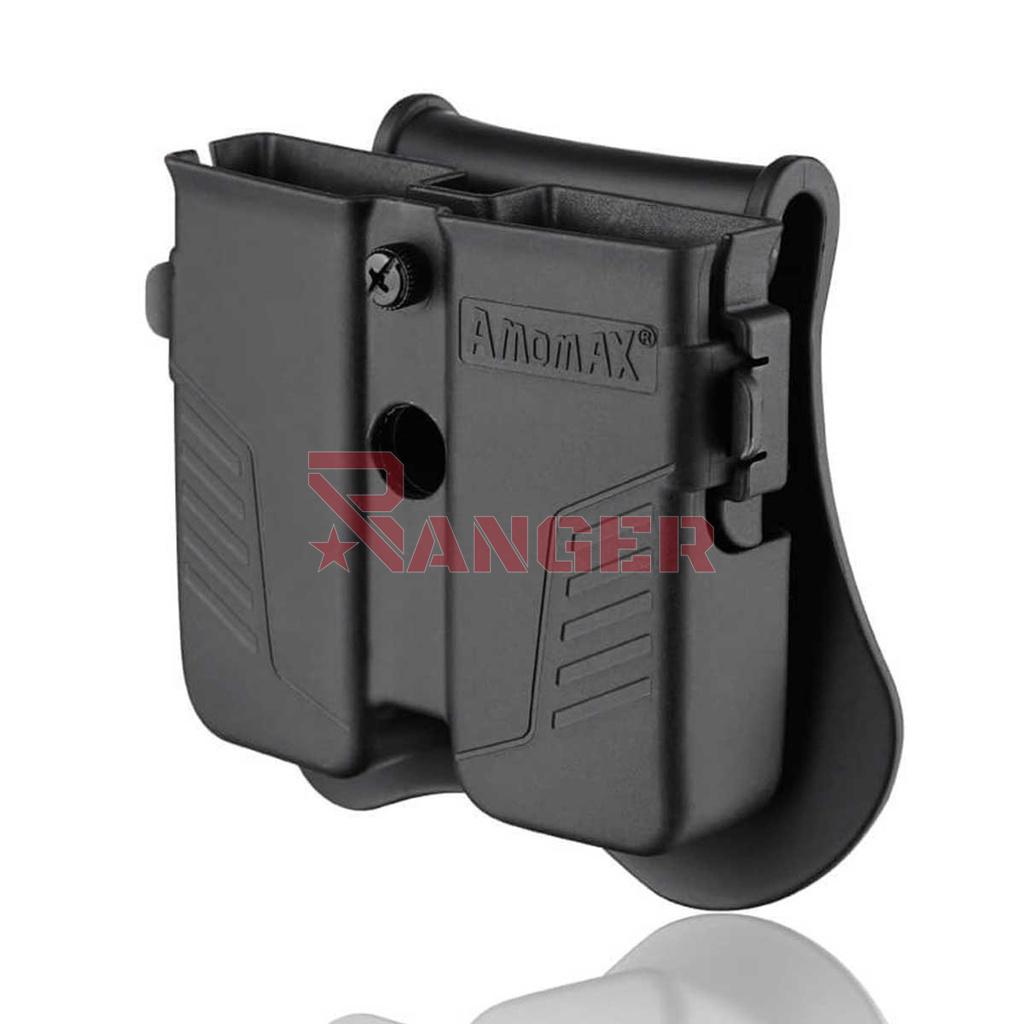 FUNDA CARGADOR PISTOLA RIGIDA AMOMAX UNIVERSAL AM-MPU NEGRA