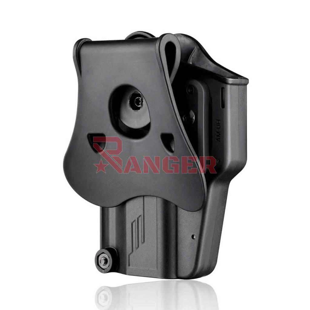 FUNDA PISTOLA RIGIDA AMOMAX  UNIVERSAL AM-UH NEGRA