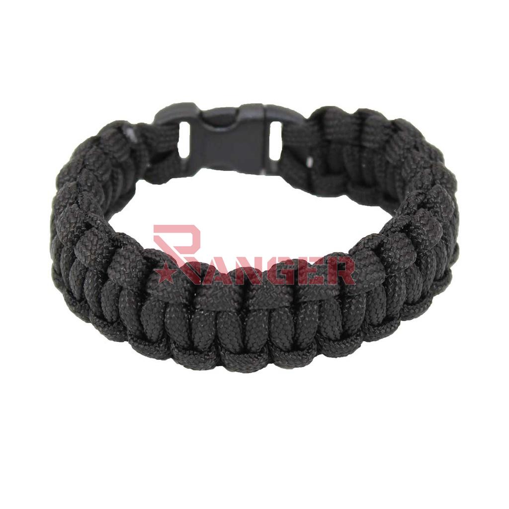 PULSERA PARACORD IMMORTAL 1.9CM NEGRA