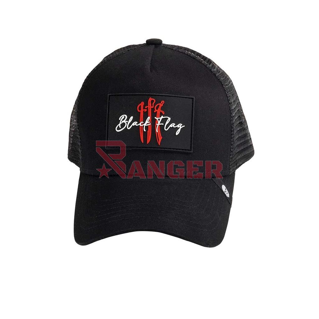 GORRA CORSO REJILLA  BLACK FLAG  NEGRA