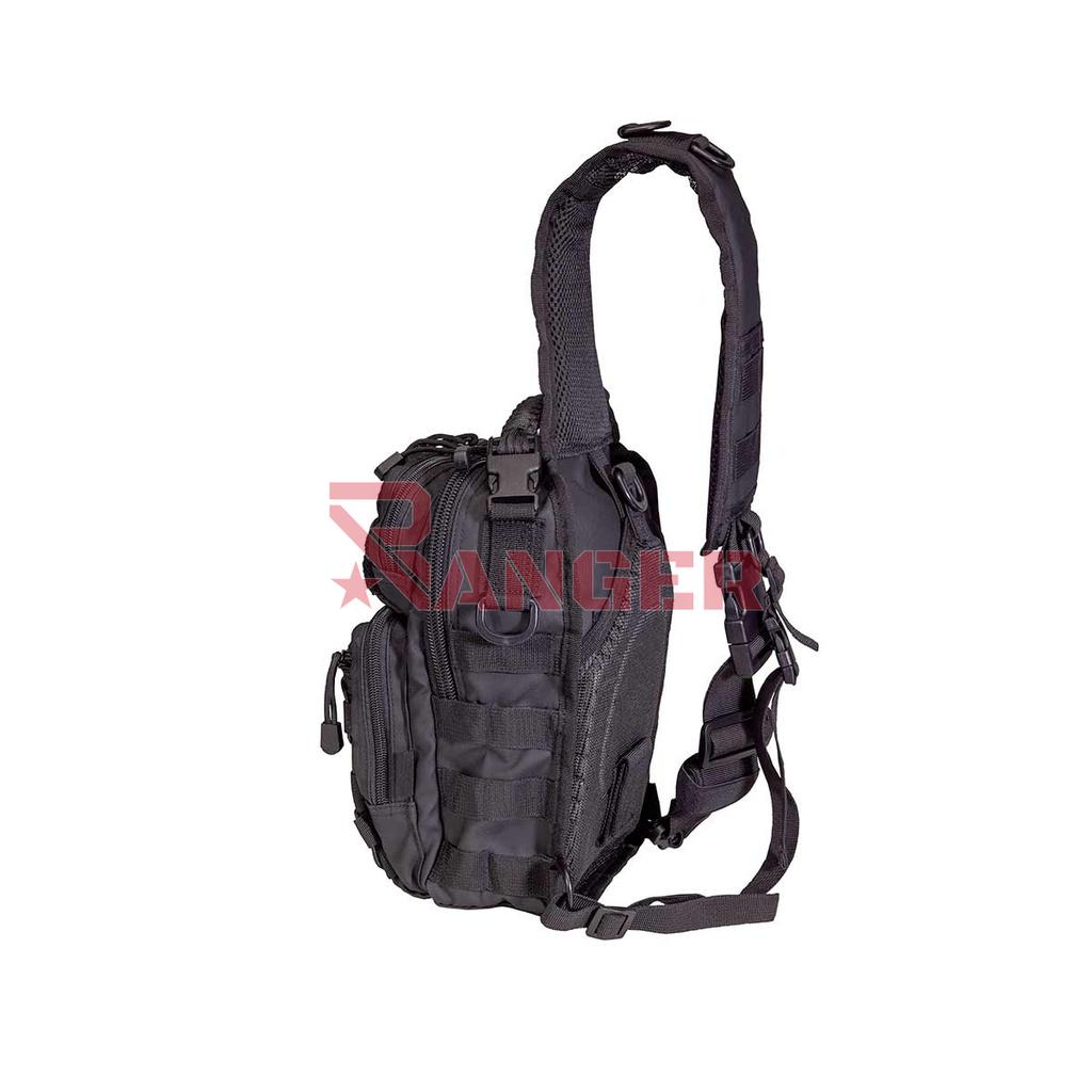 BOLSO CORSO BANDOLERA TACTICAL NYLON VELCROS NEGRO