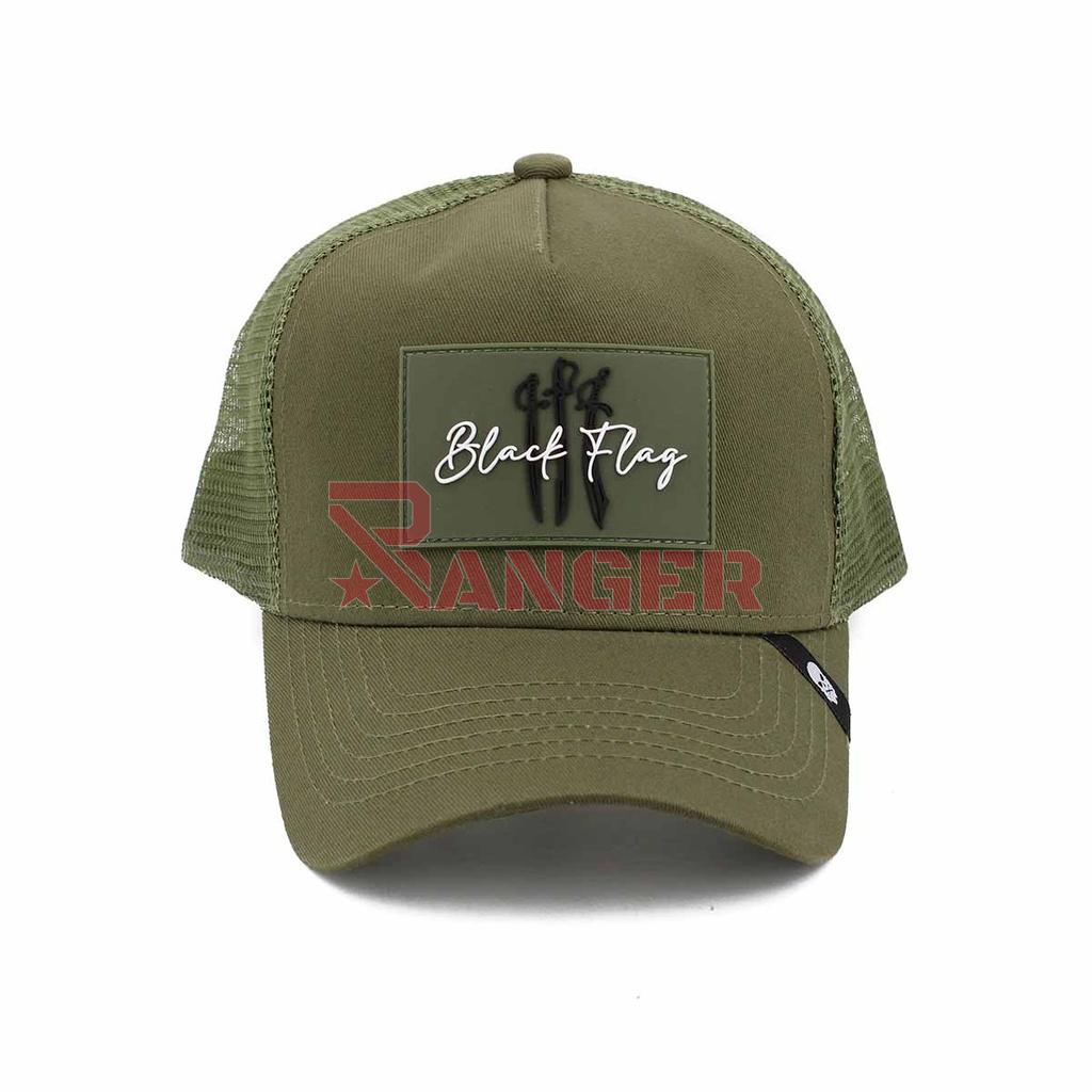 GORRA CORSO REJILLA  BLACK FLAG  VERDE