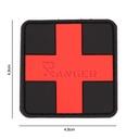 PARCHE IMMORTAL PVC MEDICO NEGRO-ROJO
