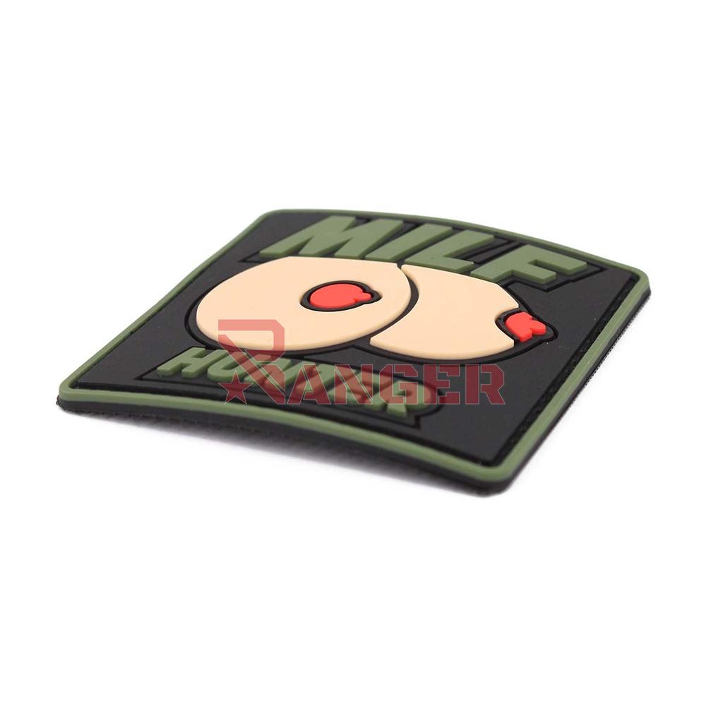 PARCHE IMMORTAL PVC 3D MILF HUNTER TETAS NEGRO-VERDE