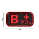 PARCHE IMMORTAL PVC GRUPO SANGUINEO B+ NEGRO-ROJO