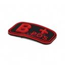 PARCHE IMMORTAL PVC GRUPO SANGUINEO B+ NEGRO-ROJO