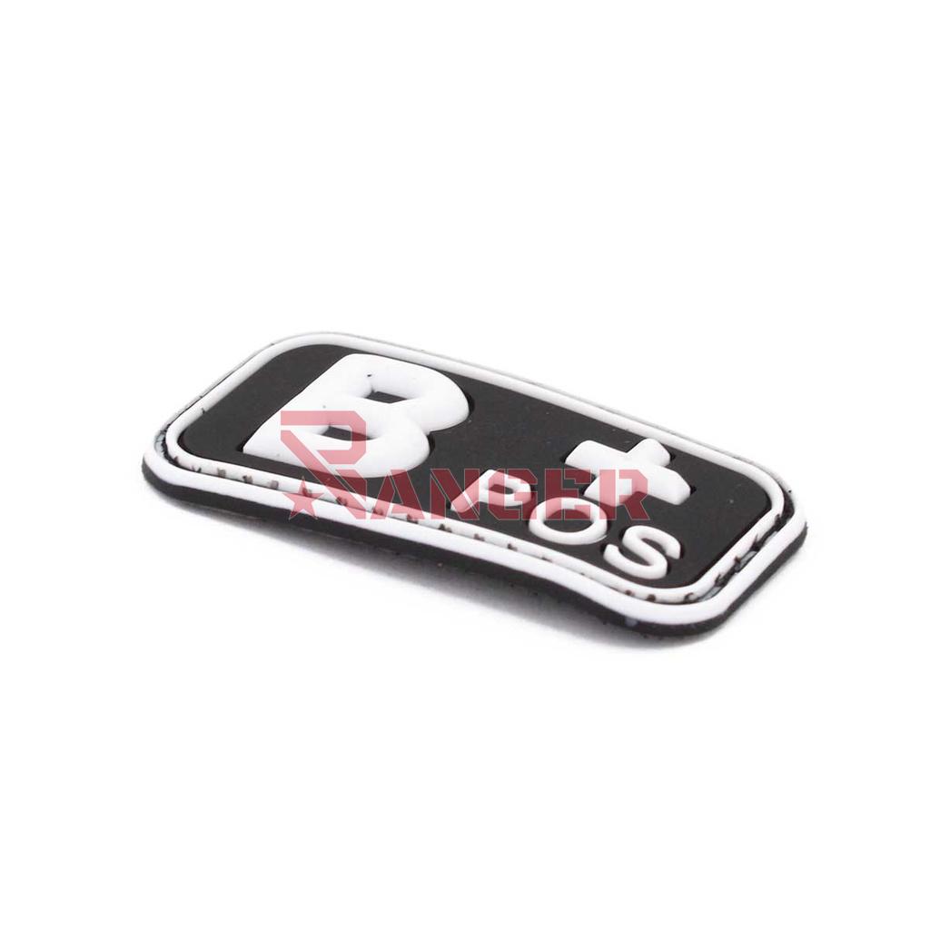 PARCHE IMMORTAL PVC GRUPO SANGUINEO B+ NEGRO