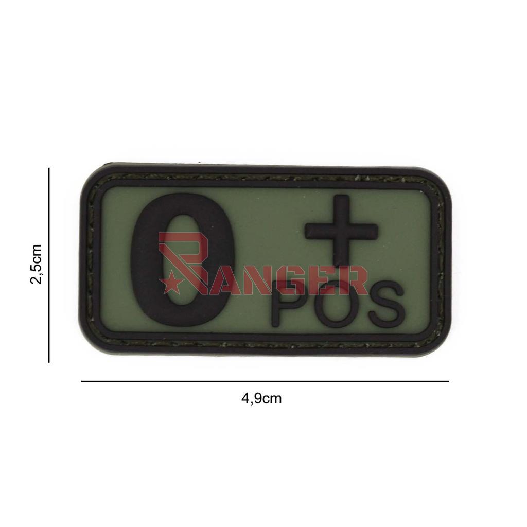 PARCHE IMMORTAL PVC GRUPO SANGUINEO 0+ VERDE
