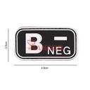 PARCHE IMMORTAL PVC GRUPO SANGUINEO B- NEGRO