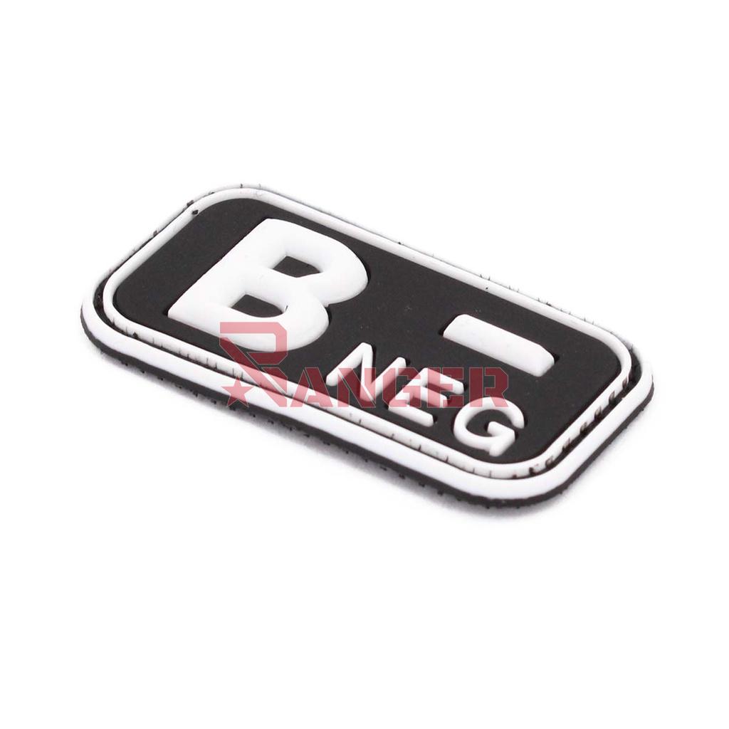 PARCHE IMMORTAL PVC GRUPO SANGUINEO B- NEGRO